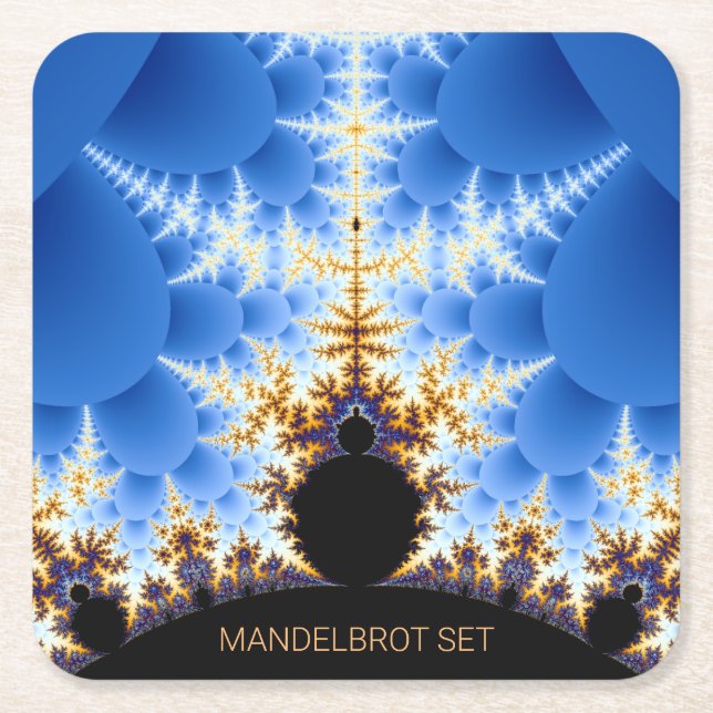 Magnificent Mandelbrot Fractal Underlägg Papper Kvadrat (Framsidan)