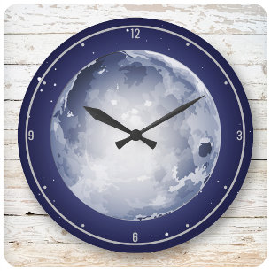 Magnificent Måne Celestial Stars Space Himlar Luna Stor Klocka