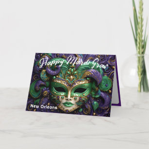 💚 💜 💛 Magnificent Mardi Gras Kort