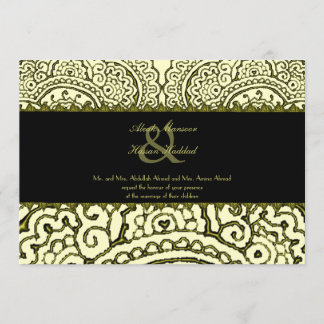 Magnificent Mehndi Mandalas (Guld-effekten) Bröllo Inbjudningar