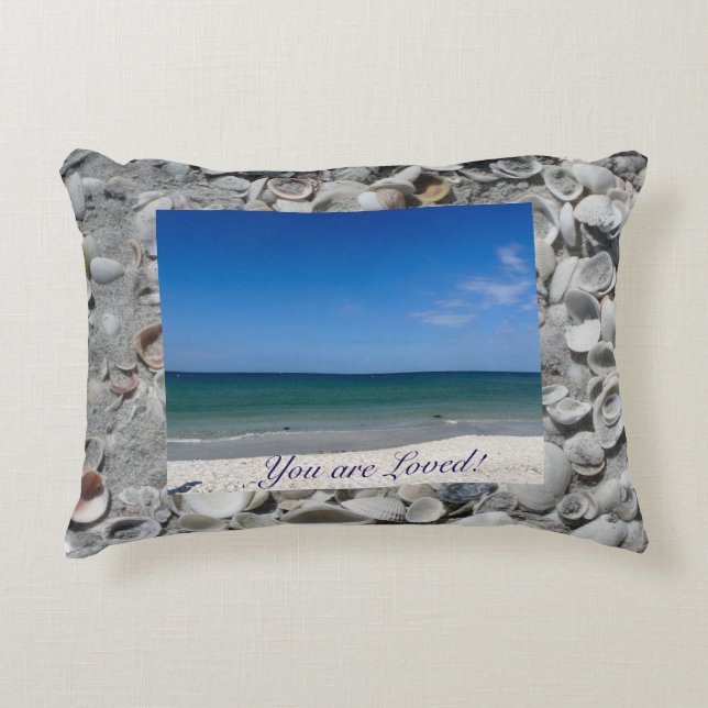 Magnificent Ocean View & Seashells, accent Pillow Prydnadskudde (Framsidan)