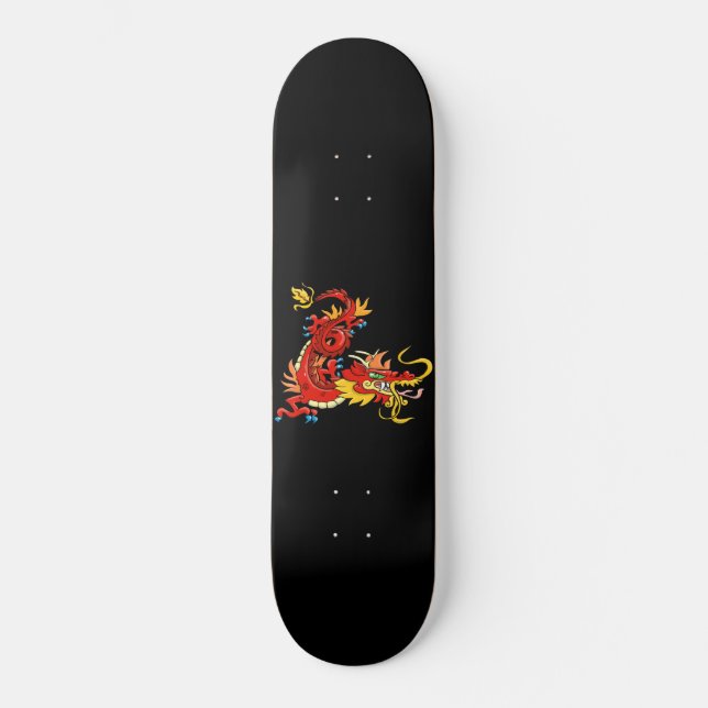 Magnificent Oriental Dragon Mini Skateboard Bräda 18,5 Cm (Framsida)