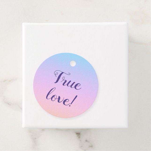 Magnificent Pastel Rainbow Bröllop Gåvor Etiketter (På plats)