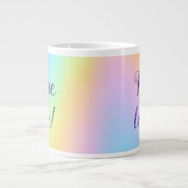 Magnificent Pastel Rainbow Bröllop Jumbo Mugg