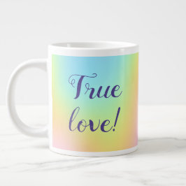 Magnificent Pastel Rainbow Bröllop Jumbo Mugg