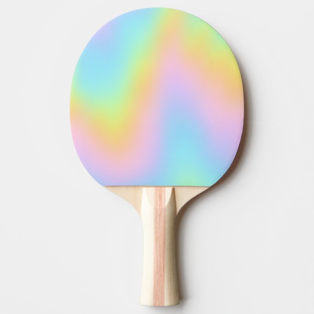 Magnificent Pastel Rainbow Bröllop Pingisracket (Framsidan)