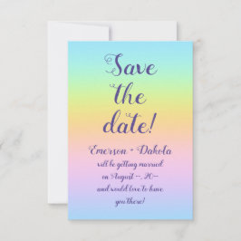 Magnificent Pastel Rainbow Wedding Spara Datumet