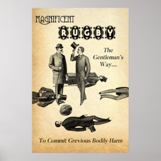 Magnificent Rugby - Vintage Rugby Print Poster