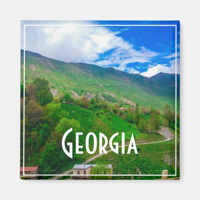Magnifika georgiska kaukasibergen magnet (Framsidan)