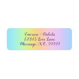 Magnifika Pastel Rainbow Bröllop Adressetiketter Returadress Etikett