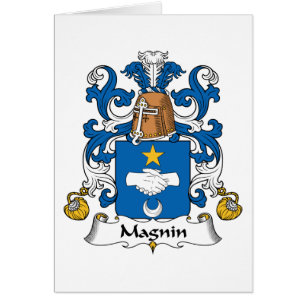 Magnin familjvapensköld hälsningskort