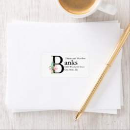 Magnolia-adressetikett Adressetikett