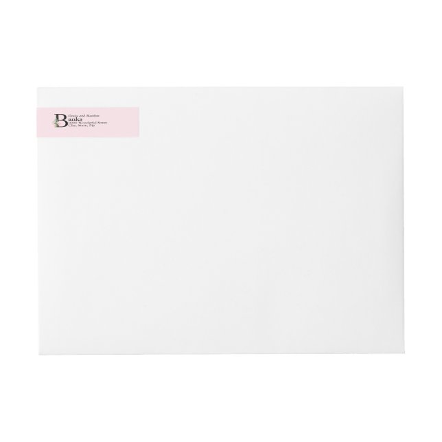 Magnolia-adressetikett Etikettband (Framsidan)