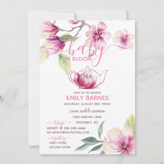 Magnolia Baby i inbjudan till Bloom Tea