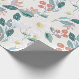 Magnolia & Berry Ivory White Blommigt Presentpapper