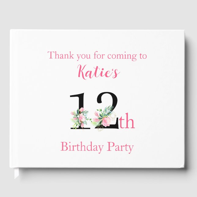 Magnolia Birthday 12:e Gästböcker (Framsida)