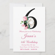Magnolia Birthday bjudande, 6e födelsedag