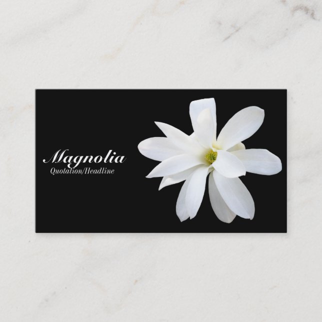 Magnolia - Black Visitkort (Framsida)