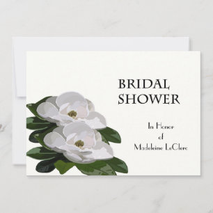 Magnolia Blomma Bröllopsdusch Inbjudan