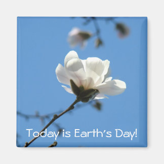 Magnolia Blomma Magnet Idag är Jordens Dag