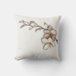 Magnolia Blomma Minimalistisk Zen Kudde