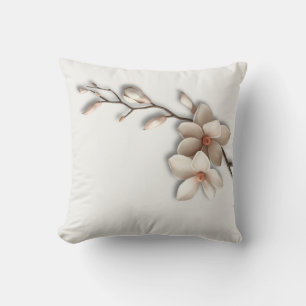 Magnolia Blomma Minimalistisk Zen Kudde