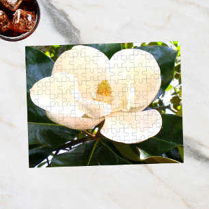 Magnolia Blommar Botanical Träd Flower Pussel