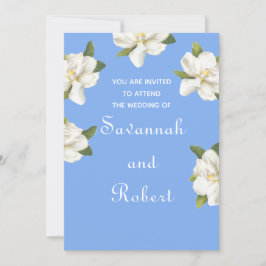 Magnolia Blommar Bröllop Inbjudningar