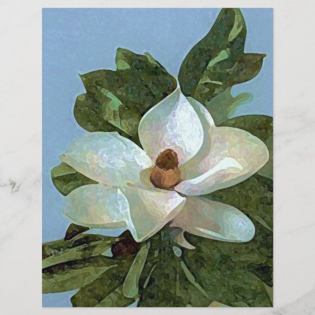Magnolia Blommar Flower Flyer (Framsidan)