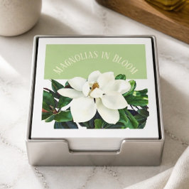 Magnolia blommar | Grön pappersservett