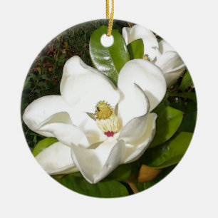 Magnolia Blommar Julgransprydnad Keramik