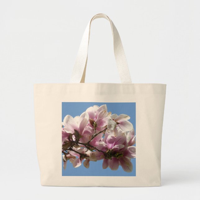 Magnolia Blommar Jumbo Tygkasse (Framsidan)