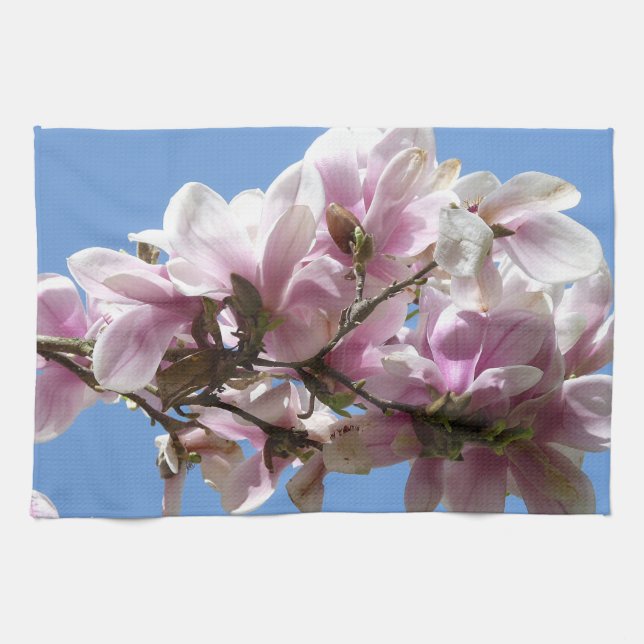 Magnolia Blommar Kökshandduk (Horisontell)