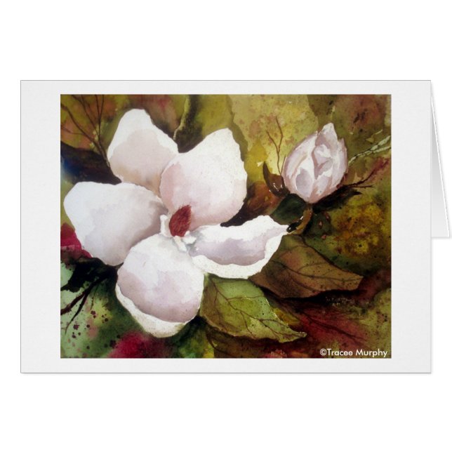 Magnolia & blommar OBS kort (Framsidan Horizontal)