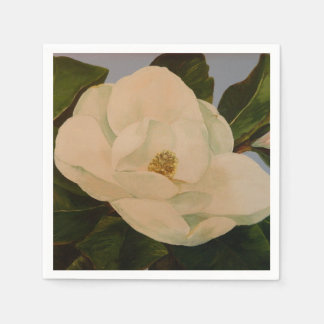 Magnolia blommar pappersservett