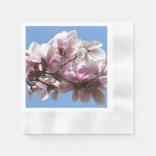 Magnolia Blommar Pappersservett (Framsidan)