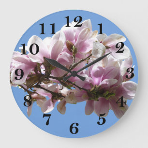 Magnolia Blommar Stor Klocka
