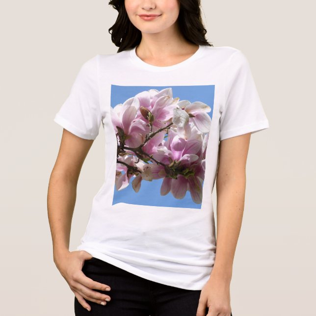 Magnolia Blommar T Shirt (Framsida)