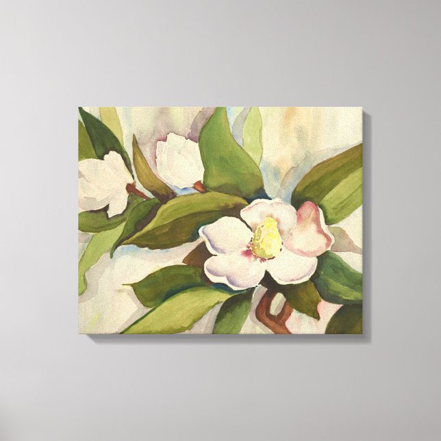 Magnolia Blommars Canvastryck (Framsida)