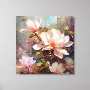 Magnolia Blommars Fine Art Canvastryck