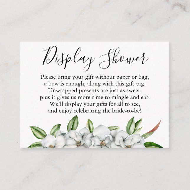 Magnolia Blommars No Wrap Möhippa Gift Märkre Tilläggskort (Framsida)