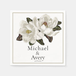 Magnolia blommars pappersservett