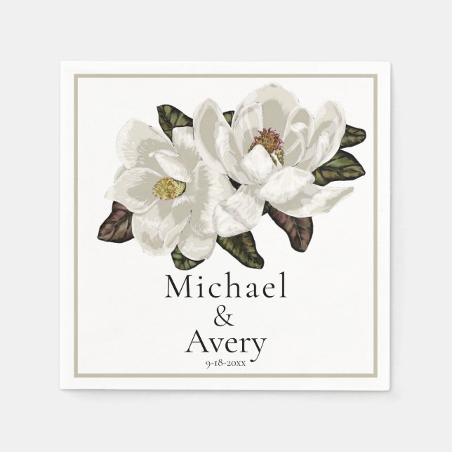 Magnolia blommars pappersservett (Framsidan)