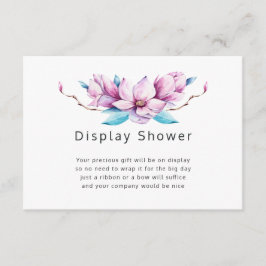 Magnolia Blommig Bröllopsdusch Display Dusch Tilläggskort