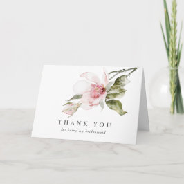 Magnolia Blommigt Bridesmaid - tackkort