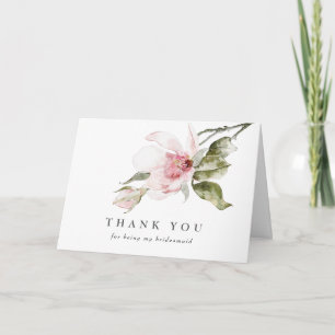 Magnolia Blommigt Bridesmaid - tackkort