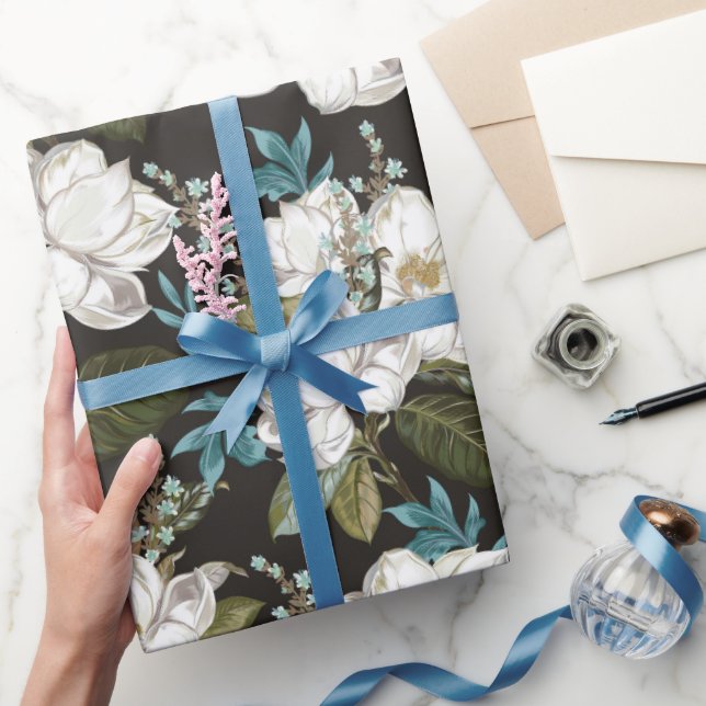 Magnolia Blommönster  Presentpapper (Gifting)