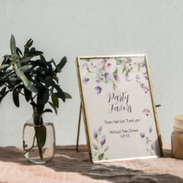 Magnolia Blommor Party Favor Tecken Poster
