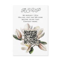 Magnolia blommor RSVP QR-kod