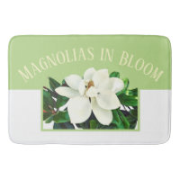 Magnolia Bloom | Bath Mat med stor Grönt